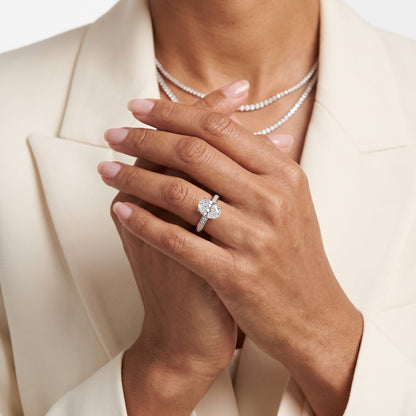 Maren Sidestone Channel Set Oval Diamond Engagement Ring in Silver - model.jpg