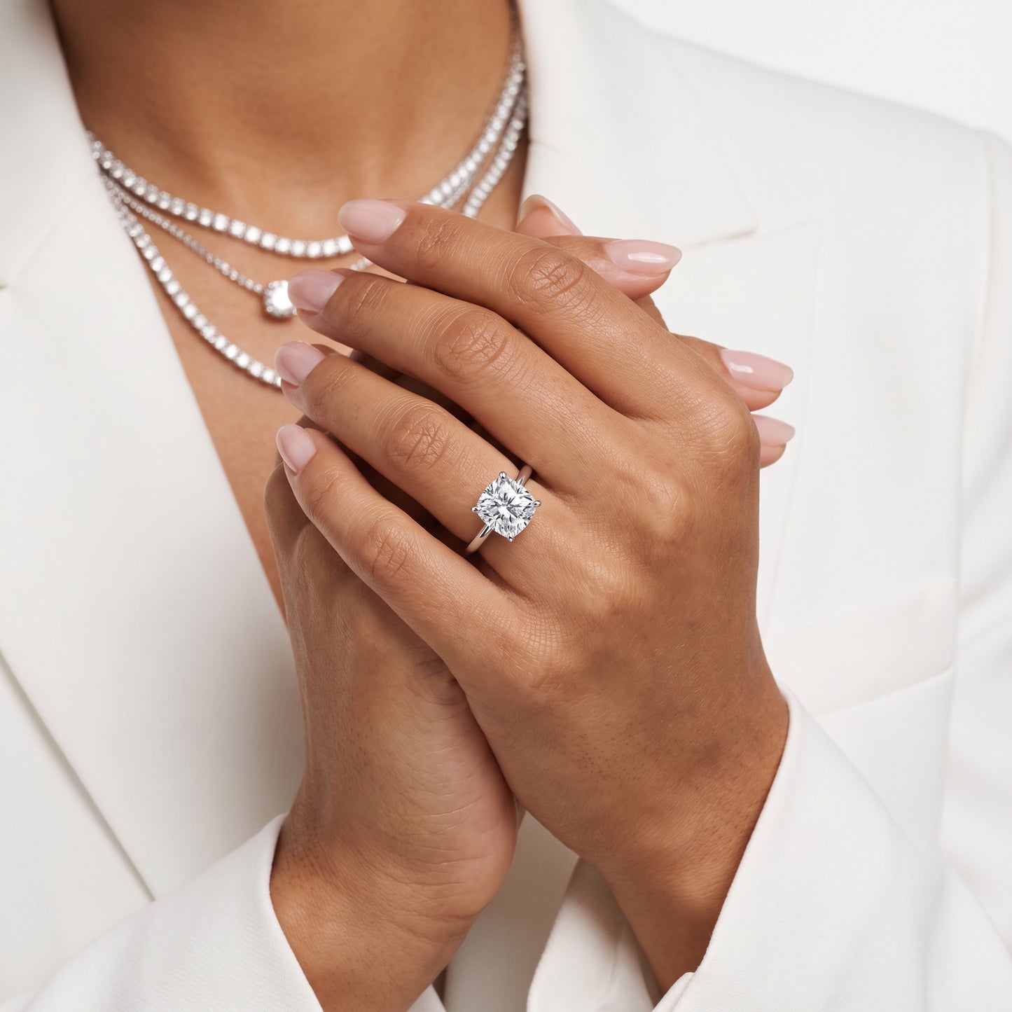 Wren Solitaire Cushion Diamond Ring in Silver - model.jpg