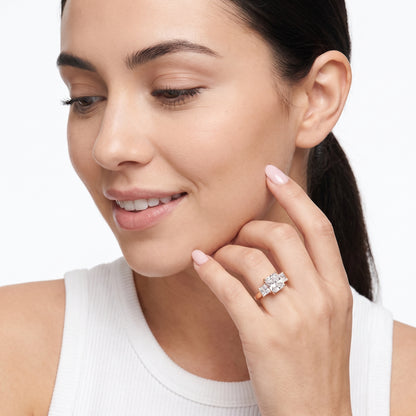 Sienna Three-Stone Radiant Diamond Ring in Rose Gold - model.jpg