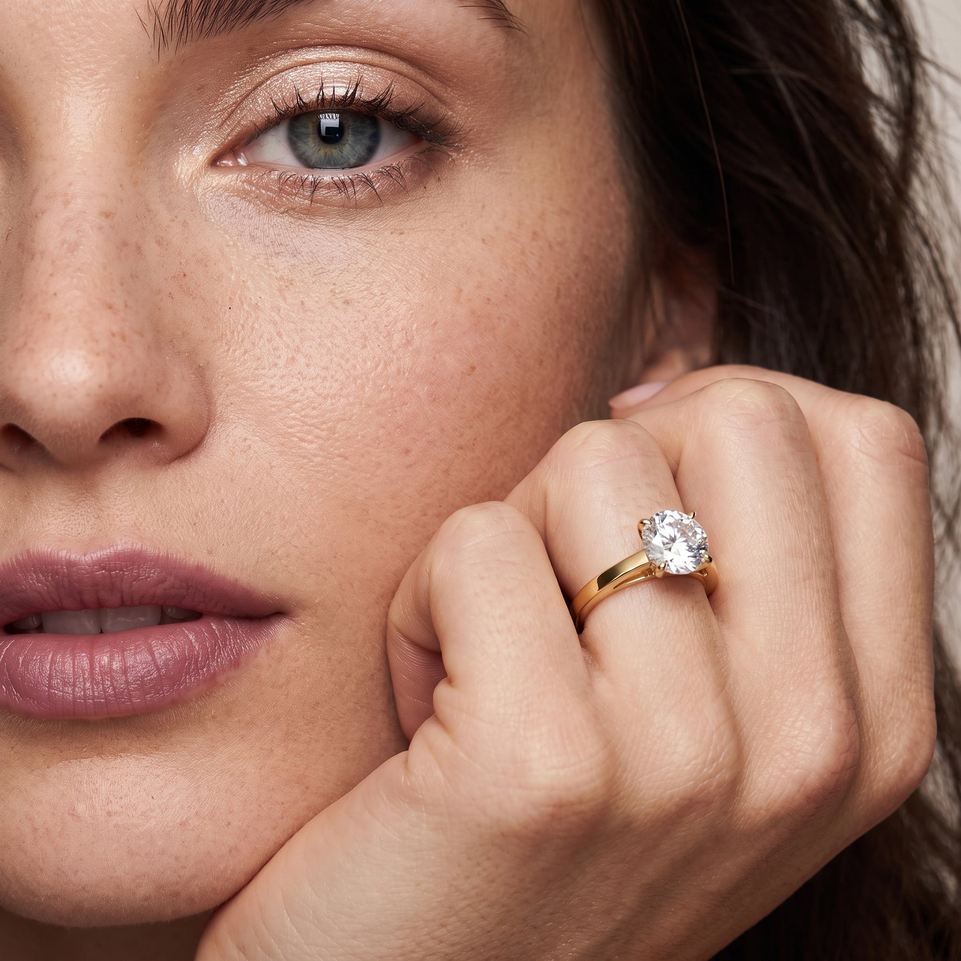 Kaia Solitaire Round Diamond Ring in Yellow Gold - model.jpg