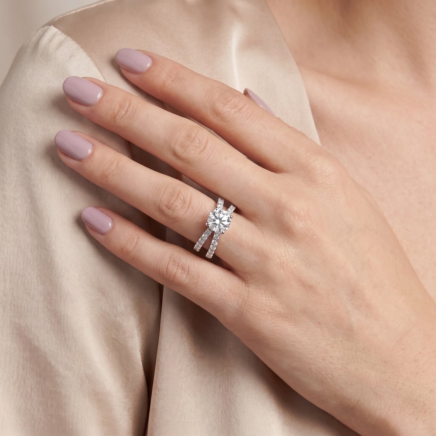 Lior Criss Cross Pavé Round Diamond Engagement Ring in White Gold - model.jpg
