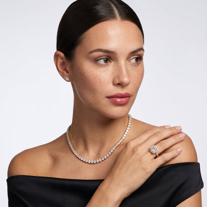Fallon Halo Micropavé Cushion Diamond Engagement Ring in Silver - model.jpg