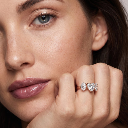 Lila Three-Stone Heart Diamond Ring in Rose Gold - model.jpg