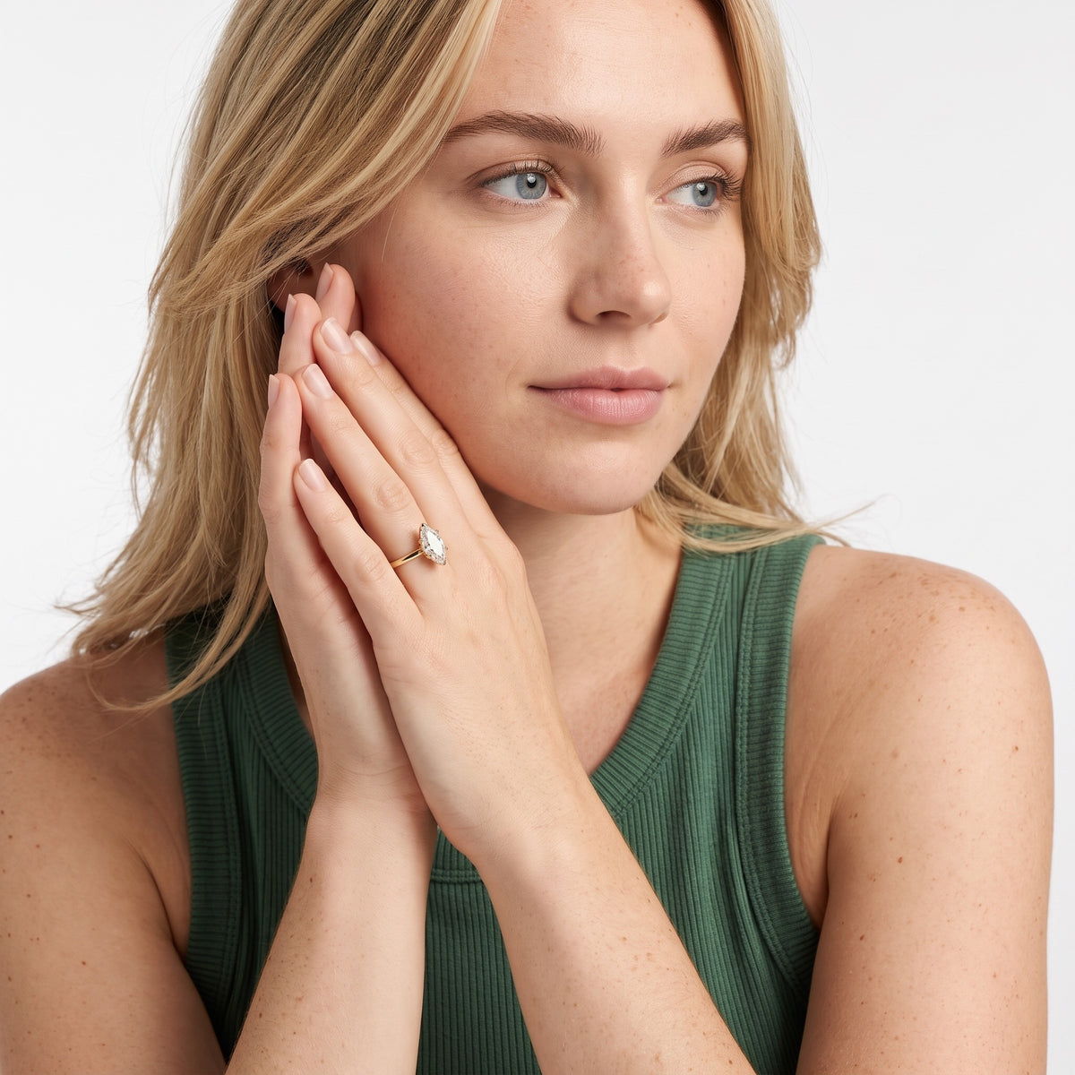 Giulia Solitaire Marquise Diamond Engagement Ring in Platinum - model.jpg