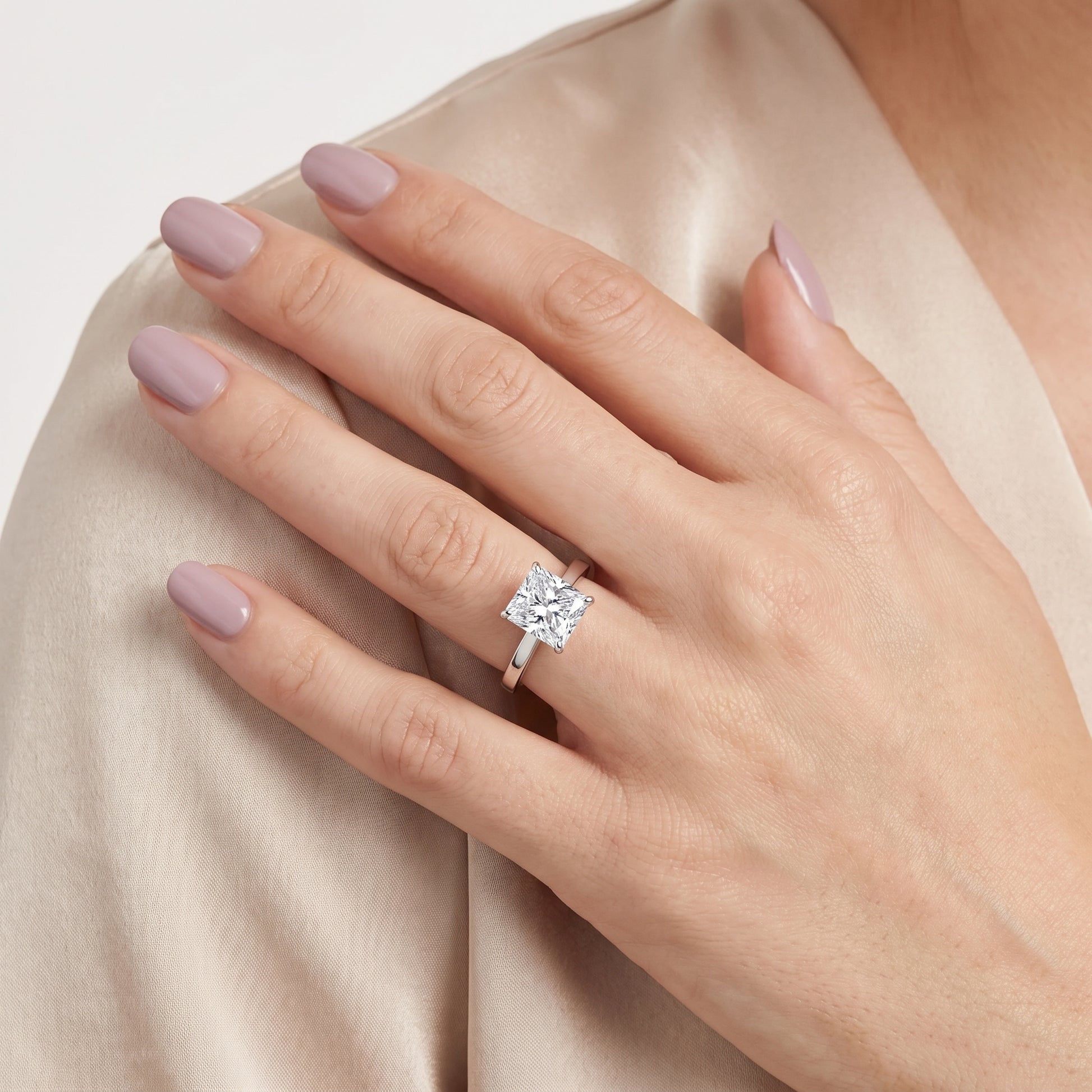 Kaia Solitaire Radiant Diamond Ring in Platinum - model.jpg