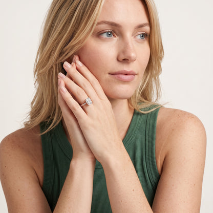 Maren Sidestone Channel Set Radiant Diamond Engagement Ring in Rose Gold - model.jpg