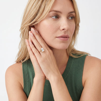 Arabella Six-Prong Solitaire Emerald Diamond Engagement Ring in Yellow Gold - model.jpg