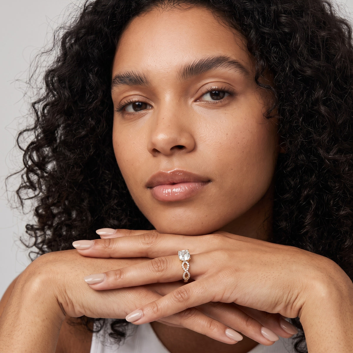 Althea Twist Micropavé Cushion Diamond Engagement Ring in Silver - model.jpg