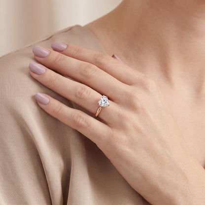 Mena Hidden Halo Heart Diamond Engagement Ring in Rose Gold - model.jpg