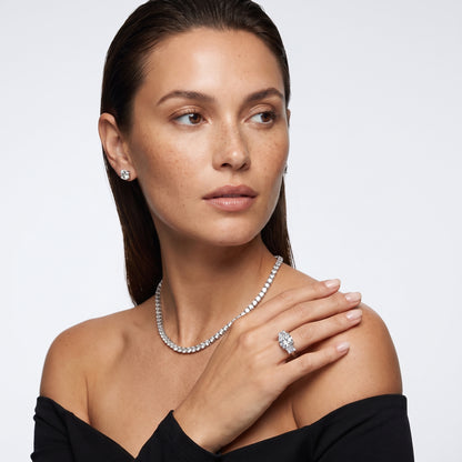 Zoe Three-Stone Cushion Diamond Ring in Platinum - model.jpg