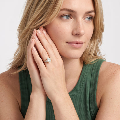 Betsy Baguette Three-Stone Oval Diamond Engagement Ring in Silver - model.jpg