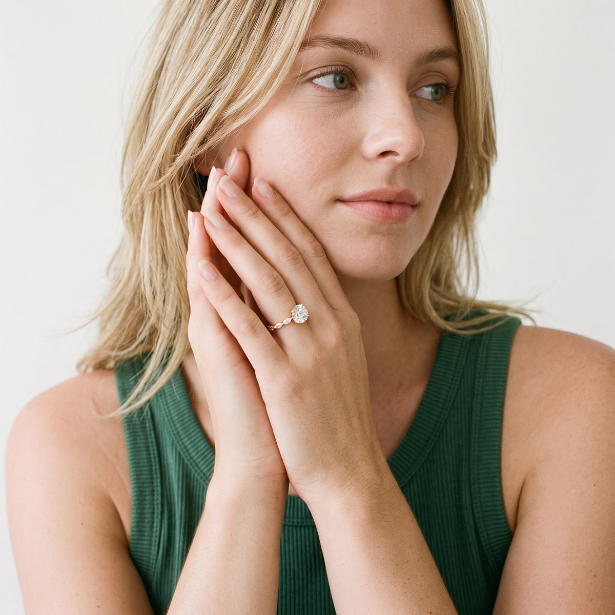 April Marquise-Side Round Diamond Engagement Ring in Rose Gold - model.jpg