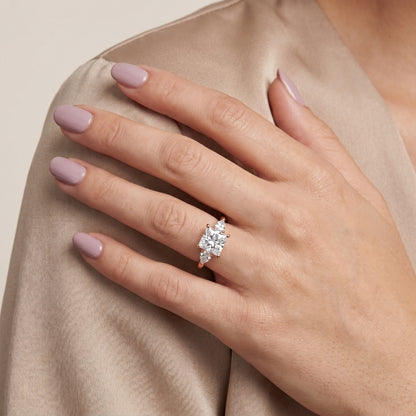 Phoebe Three-Stone Princess Diamond Ring in Rose Gold - model.jpg