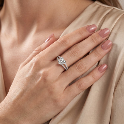 Eternal Embrace Solitaire Heart Diamond Engagement Ring in White Gold - model.jpg