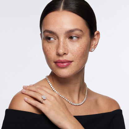 Ailsa Micropavé Oval Diamond Engagement Ring in Rose Gold - model.jpg