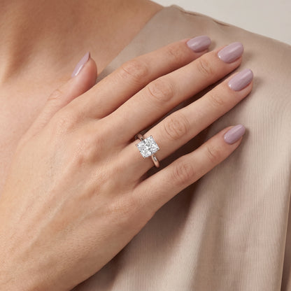 Mena Hidden Halo Radiant Diamond Engagement Ring in White Gold - model.jpg