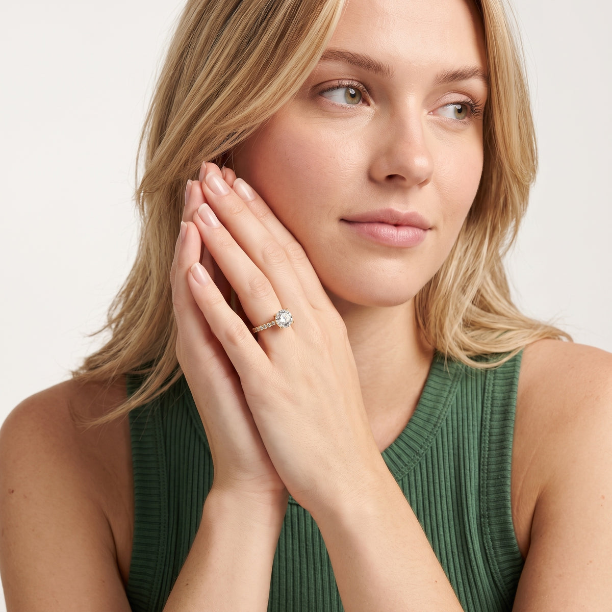 Leandra Scalloped Pavé Round Diamond Engagement Ring in White Gold - model.jpg