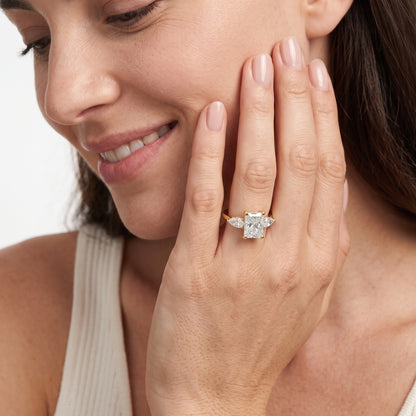 Faye Three-Stone Trellis Radiant Diamond Engagement Ring in Yellow Gold - model.jpg
