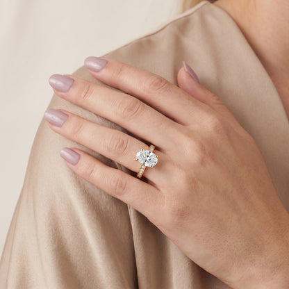 Tessa Solitaire Channel Set Oval Diamond Engagement Ring in Yellow Gold - model.jpg