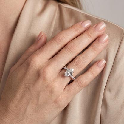 Twisted Side Stone Marquise Diamond Engagement Ring in Silver - model.jpg