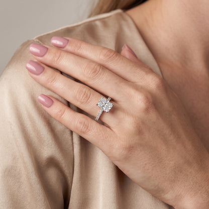 Maya Hidden Halo Pavé Radiant Diamond Engagement Ring in Platinum - model.jpg
