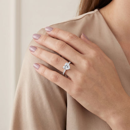 Maya Hidden Halo Pavé Heart Diamond Engagement Ring in White Gold - model.jpg