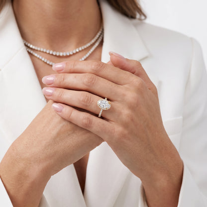 Chloe Halo Pavé Oval Diamond Ring in Yellow Gold - model.jpg