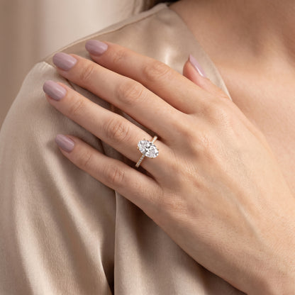 Violet Hidden Halo Pavé Oval Diamond Ring in Yellow Gold - model.jpg