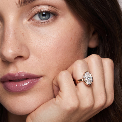 Alina Bezel Solitaire Oval Diamond Ring in Rose Gold - model.jpg
