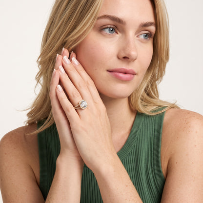 Nola Halo Split Shank Round Diamond Engagement Ring in Rose Gold - model.jpg