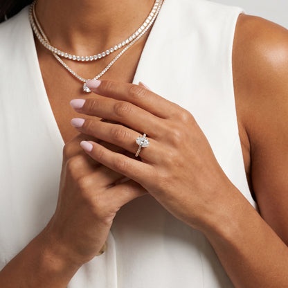 Aisha Pavé Solitaire Oval Diamond Engagement Ring in Yellow Gold - model.jpg