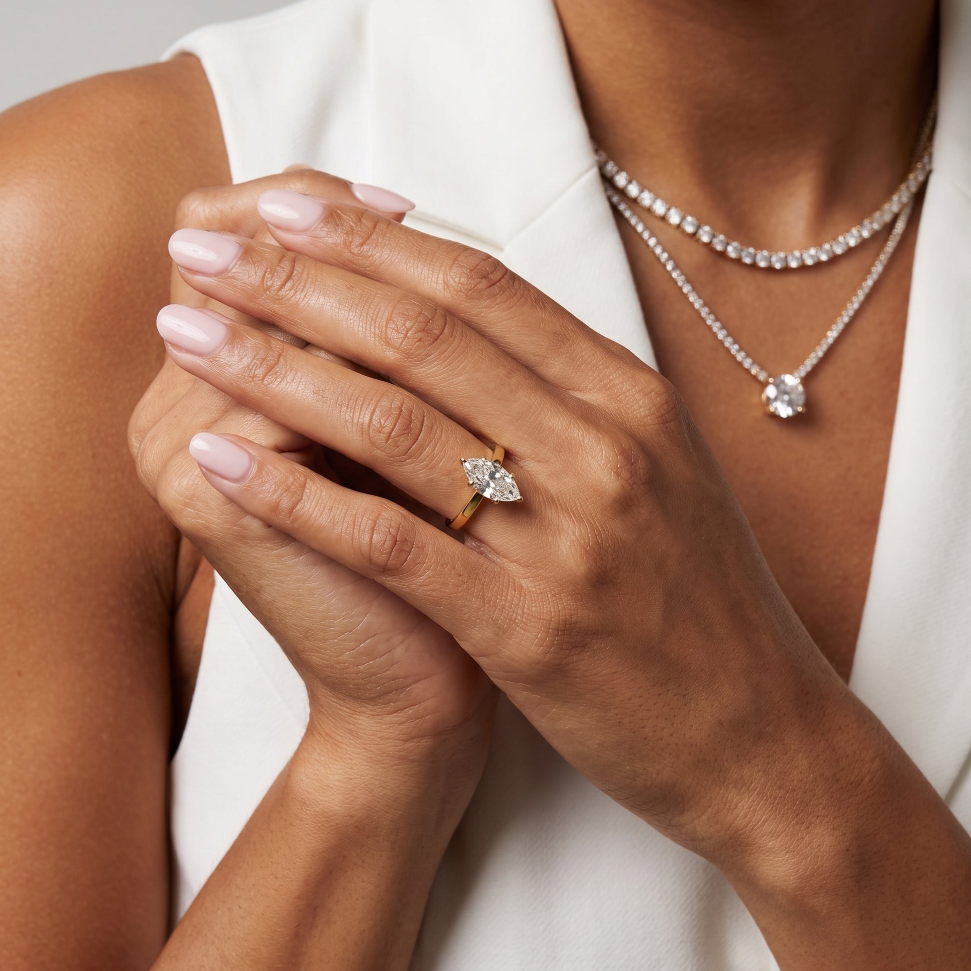 Kaia Solitaire Marquise Diamond Ring in Yellow Gold - model.jpg