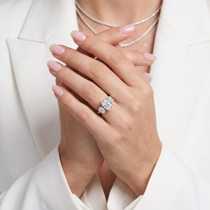 Lila Three-Stone Oval Diamond Ring in Silver - model.jpg