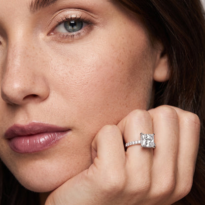 Maya Hidden Halo Pavé Princess Diamond Engagement Ring in Platinum - model.jpg