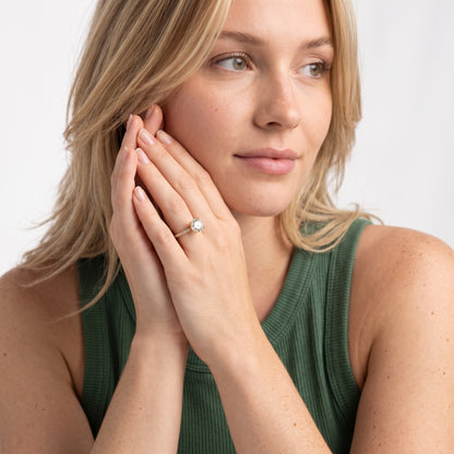 Ailsa Micropavé Round Diamond Engagement Ring in Yellow Gold - model.jpg