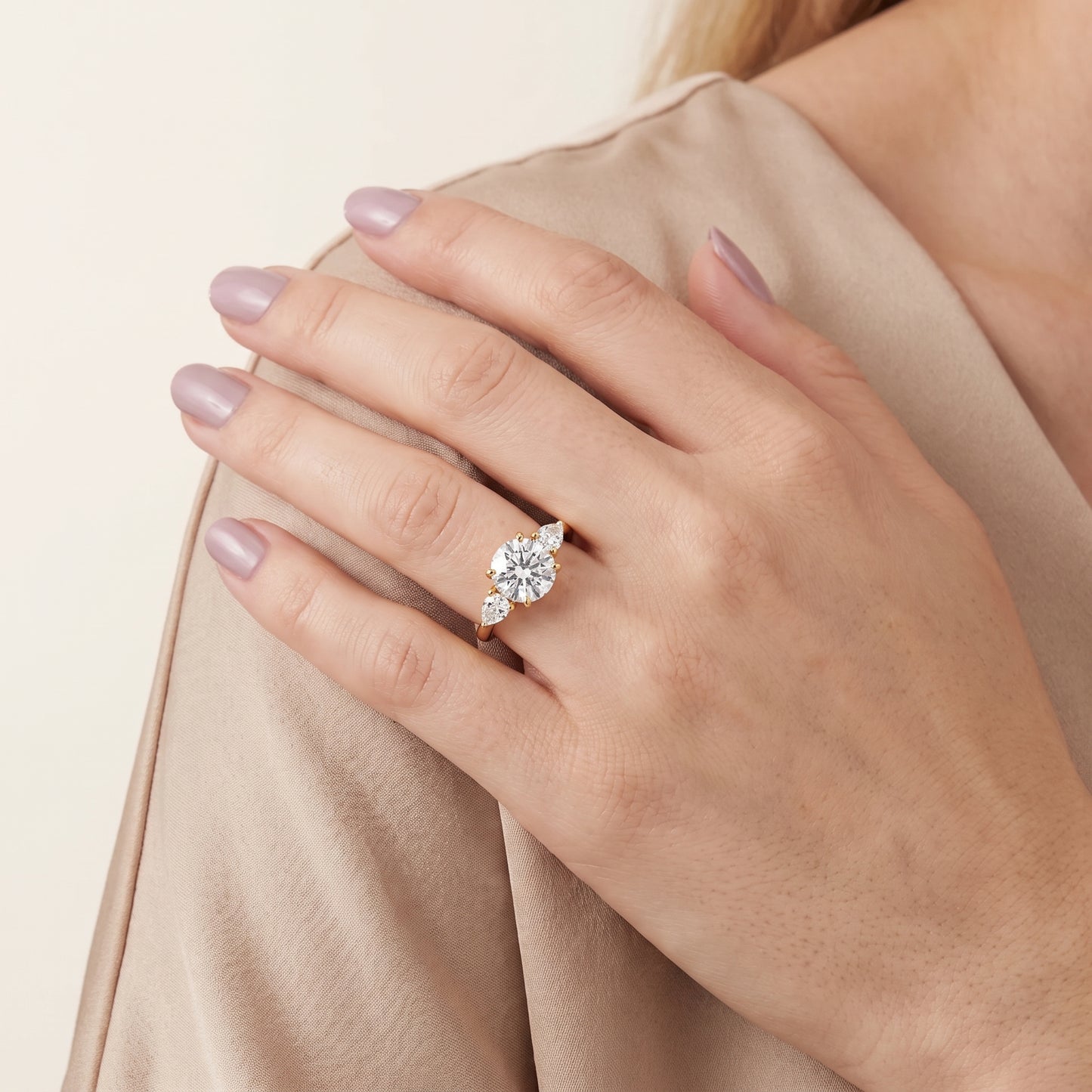 Phoebe Three-Stone Round Diamond Ring in Yellow Gold - model.jpg
