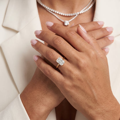Nadia Petite Solitaire Radiant Diamond Engagement Ring in Yellow Gold - model.jpg