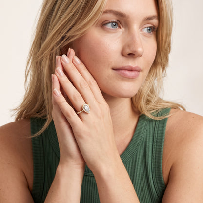 Alessandra Marquise-Side Halo Pear Diamond Engagement Ring in Rose Gold - model.jpg