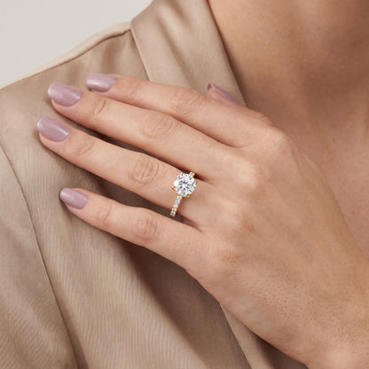 Maya Hidden Halo Pavé Round Diamond Engagement Ring in Yellow Gold - model.jpg