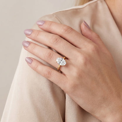 Kaia Solitaire Oval Diamond Ring in Yellow Gold - model.jpg