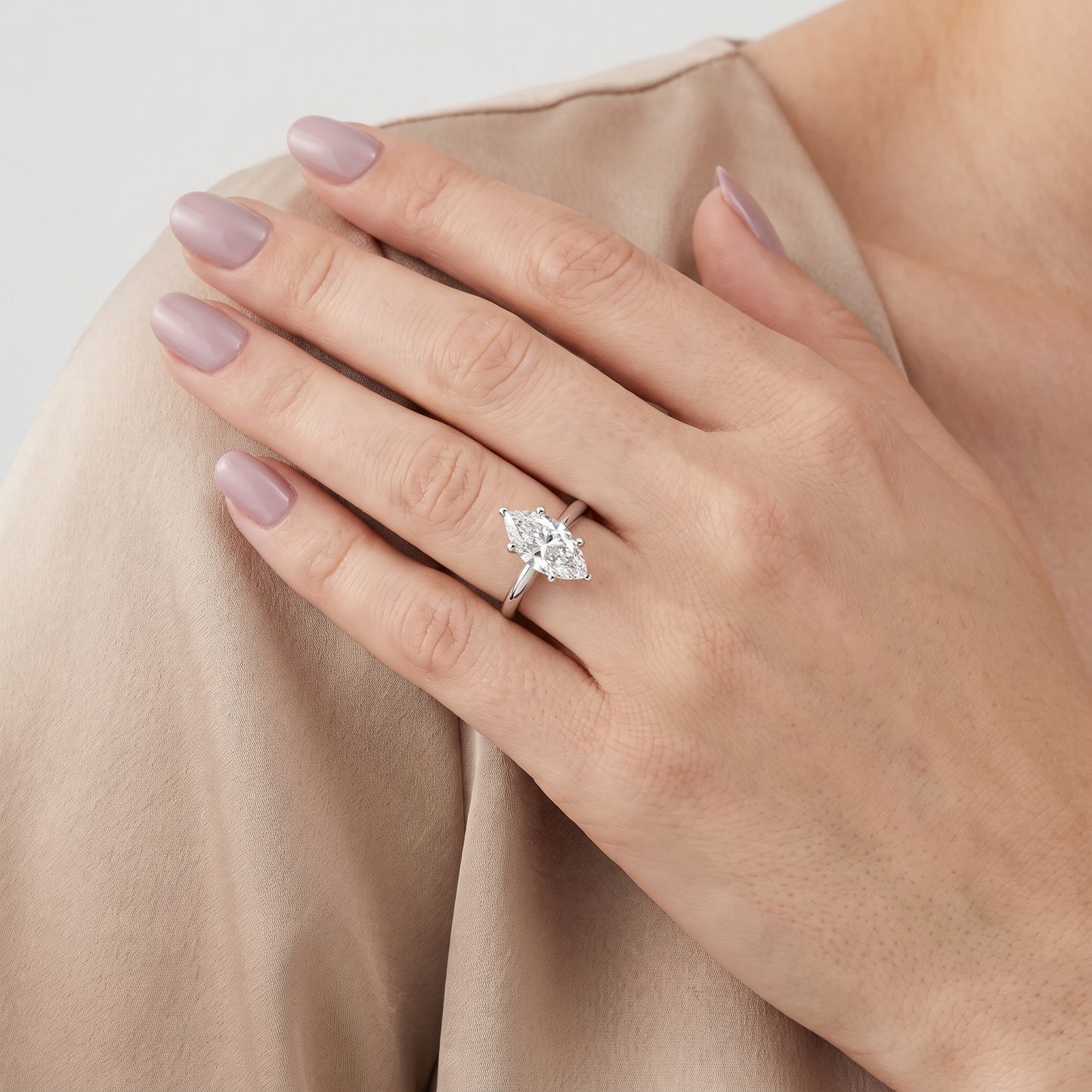 Amira Six-Prong Solitaire Marquise Diamond Engagement Ring in Platinum - model.jpg