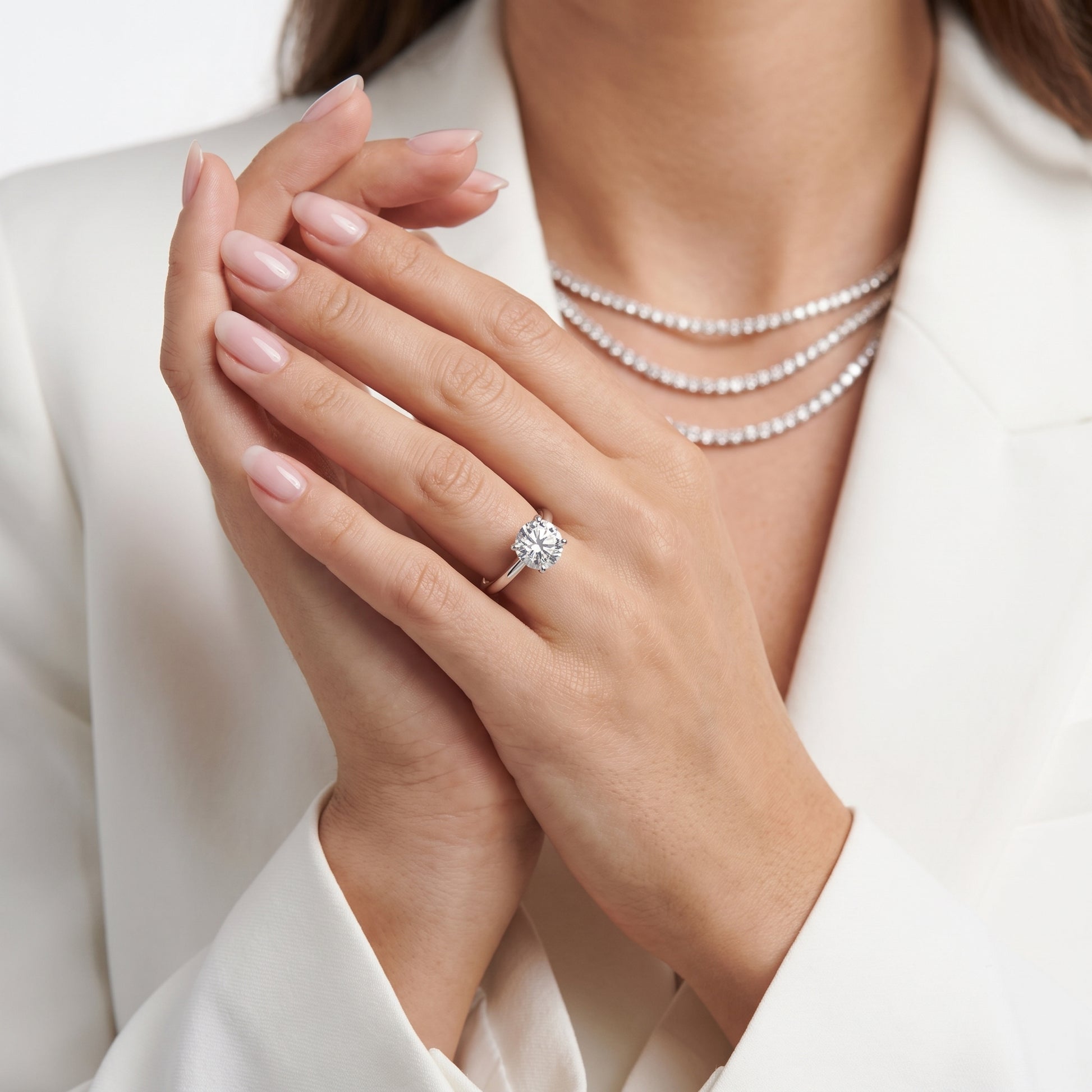 Mena Hidden Halo Round Diamond Engagement Ring in Platinum - model.jpg
