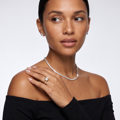 Ayla Bezel Bypass Round Diamond Ring in Yellow Gold - model.jpg