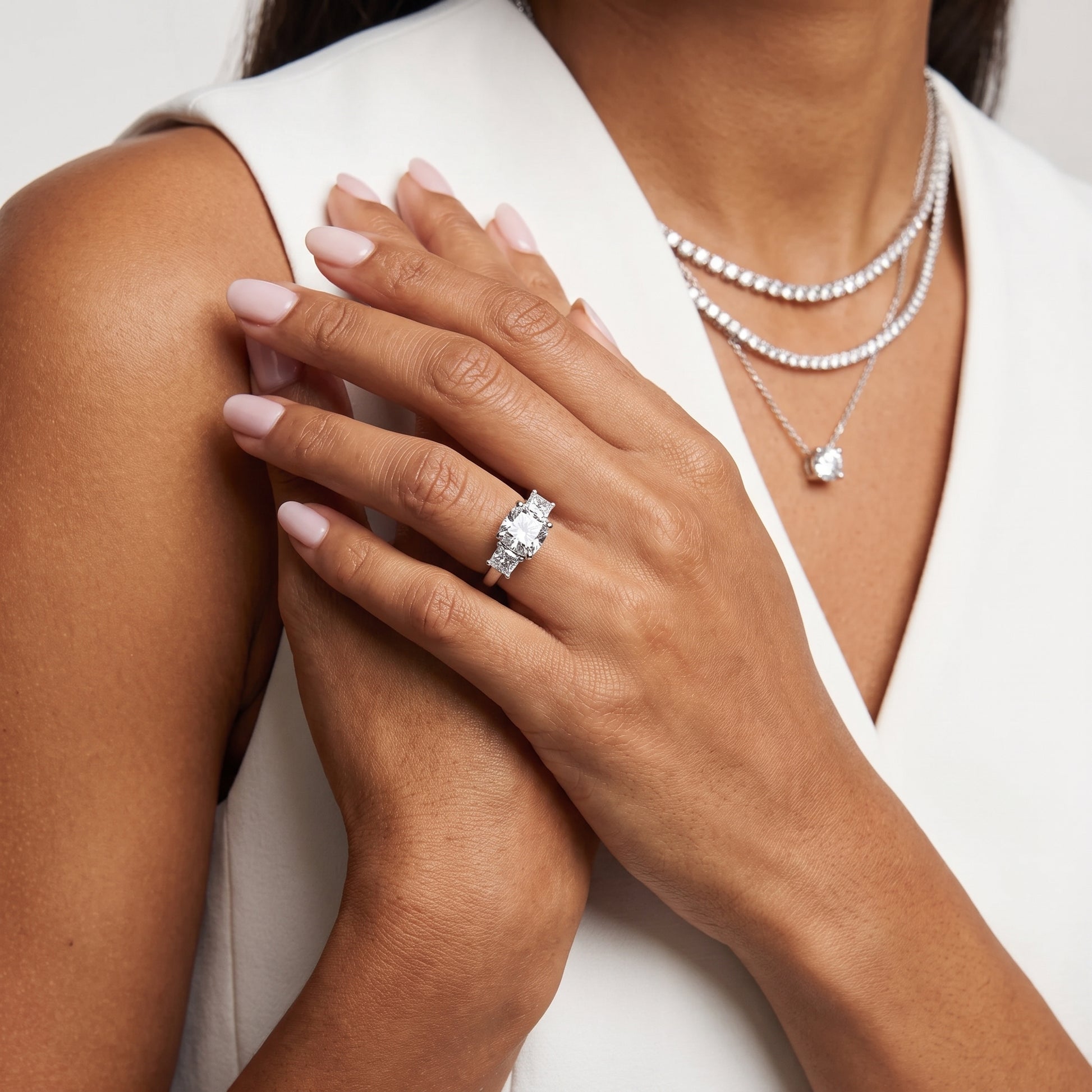 Sienna Three-Stone Cushion Diamond Ring in White Gold - model.jpg