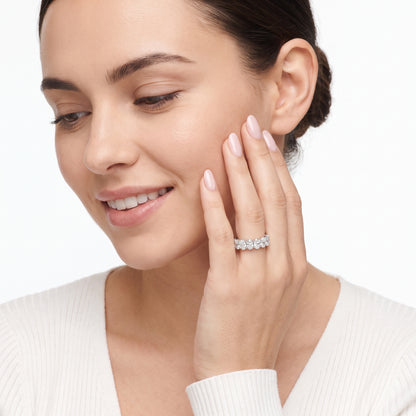 Marlowe Shared Prong Oval Diamond Eternity Band in Platinum - model.jpg