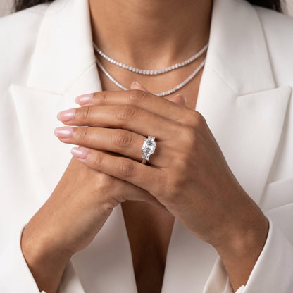 Selena Three-Stone Basket Asscher Diamond Ring in White Gold - model.jpg