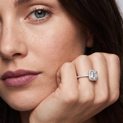 Willa Halo Micropavé Asscher Diamond Engagement Ring in Silver - model.jpg