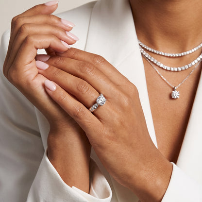 Noor Channel Set Sidestone Round Diamond Engagement Ring in White Gold - model.jpg
