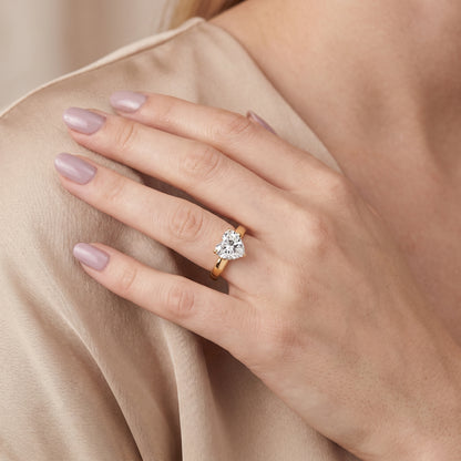 Lara Hidden Halo Heart Diamond Engagement Ring in Yellow Gold - model.jpg