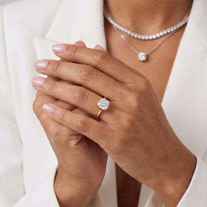 Anais Trellis Solitaire Cushion Diamond Engagement Ring in Yellow Gold - model.jpg